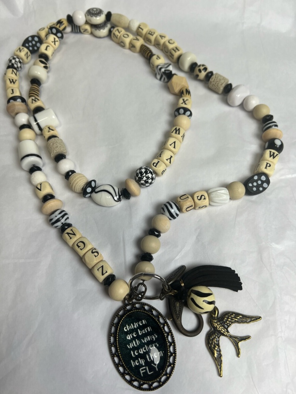 PLUNDER Jewelry Alphabet Teach Lanyard Necklace NWOT - Picture 5 of 14